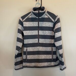 Patagonia Gray Zip Up Sweater with Mock Neck